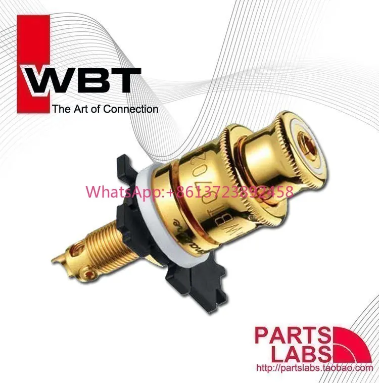 Boxed licensed with imitation, German WBT 0702.11 gold version speaker, speaker, power amplifier socket, terminal