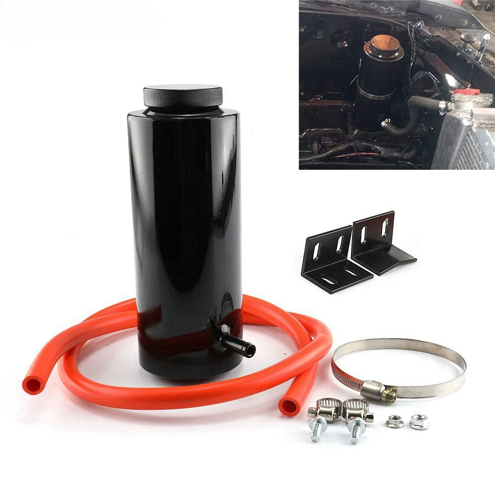 Universal Radiator Coolant Tank 800ml Coolant Expansion Tank Cooling Catch Bottle Overflow Reservoir Aluminum Car Styling