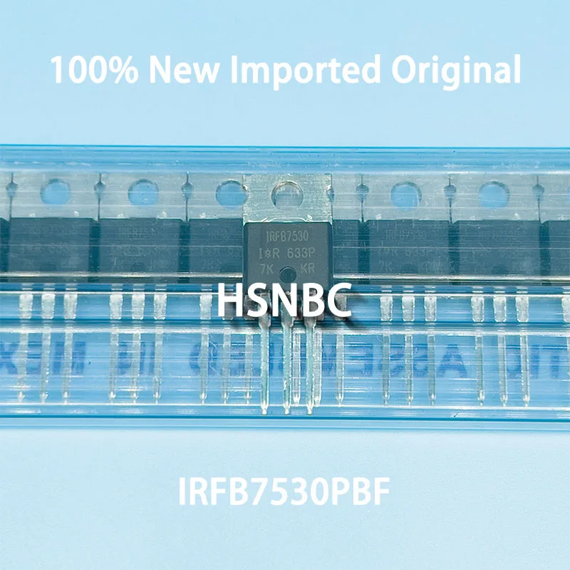 10Pcs/Lot IRFB7530PBF IRFB7530 FB7530 TO-220 60V 195A MOSFET N-Channel Field-effect Transistor 100% New Imported Original