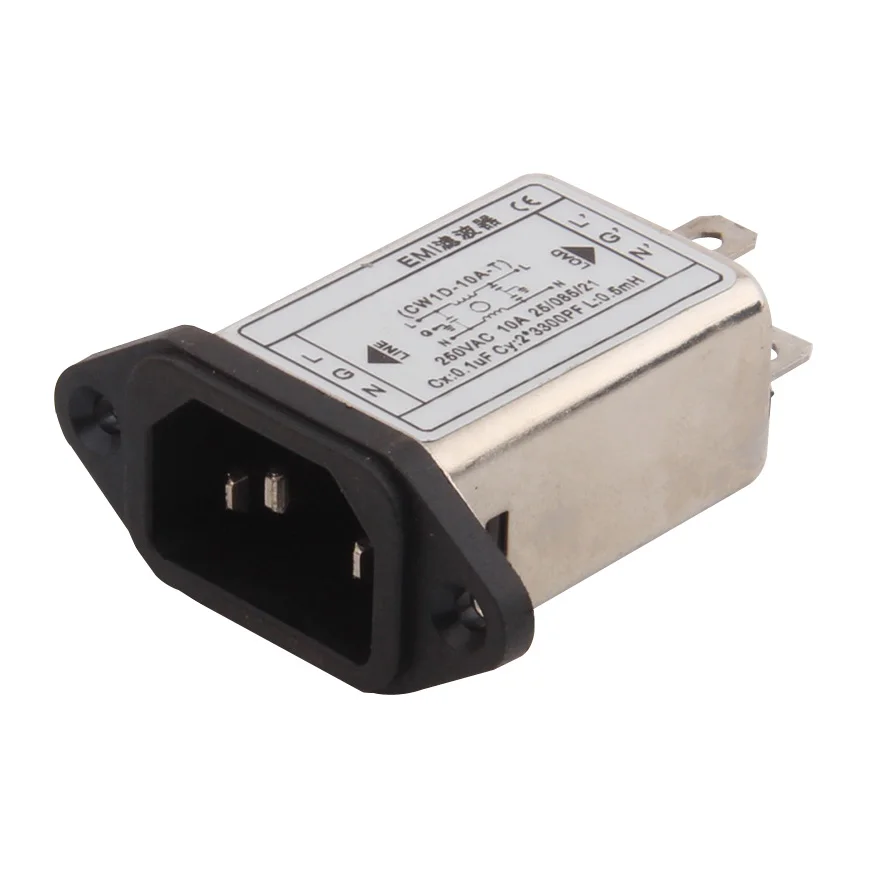 Integrated Design IEC Input Module Industrial Electronic Equipment 10A Rated Current 250 V AC 3.3nF Capacitance