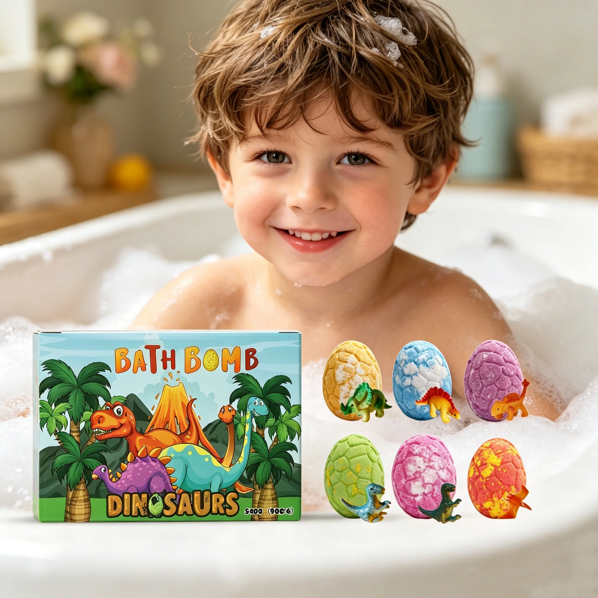 6pcs Colorful Bath Ball With Surprise Gift Inside For Kids And Adult Lasting Fizzy Natural Bubble Softening Bath Ball Gift Set