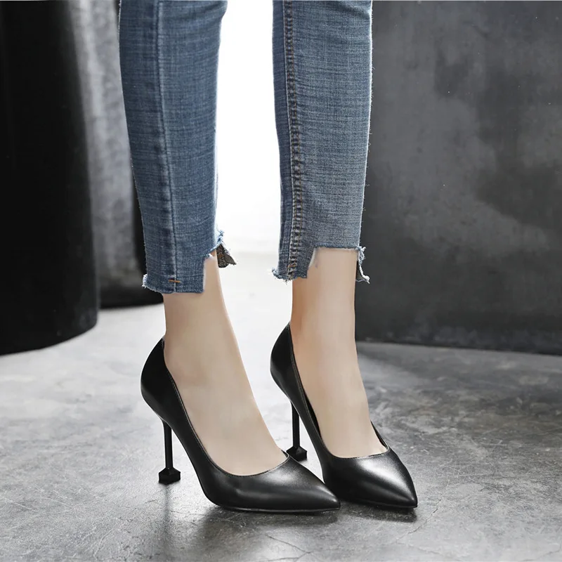 Size 30-44 Black High Heels Small Size 31 32 33 Thin Heel Professional Work Shoes Women Pumps