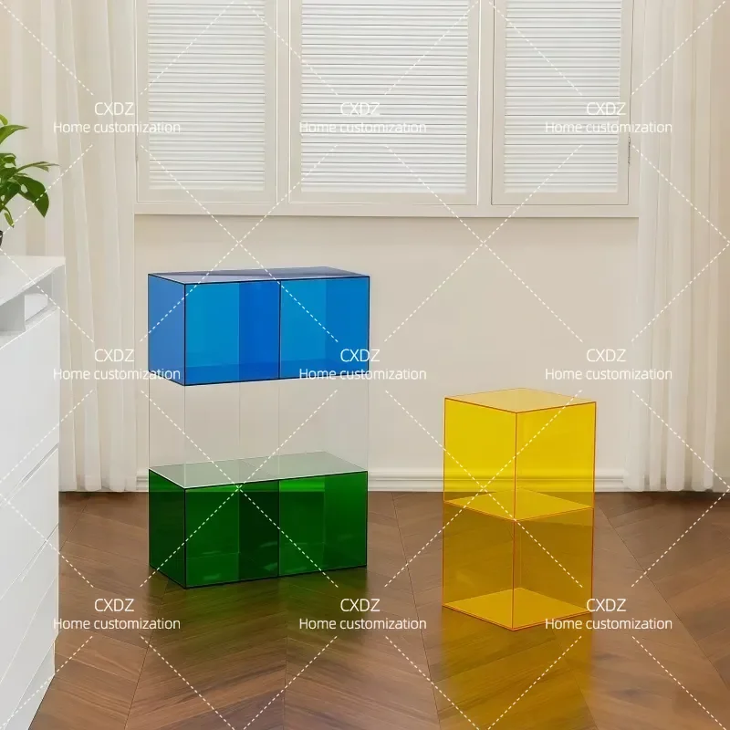 Acrylic Floor to Ceiling Storage Shelf Multi Layer Display Rack for Living Room Entrance Desktop Small Cabinet Organizer Box
