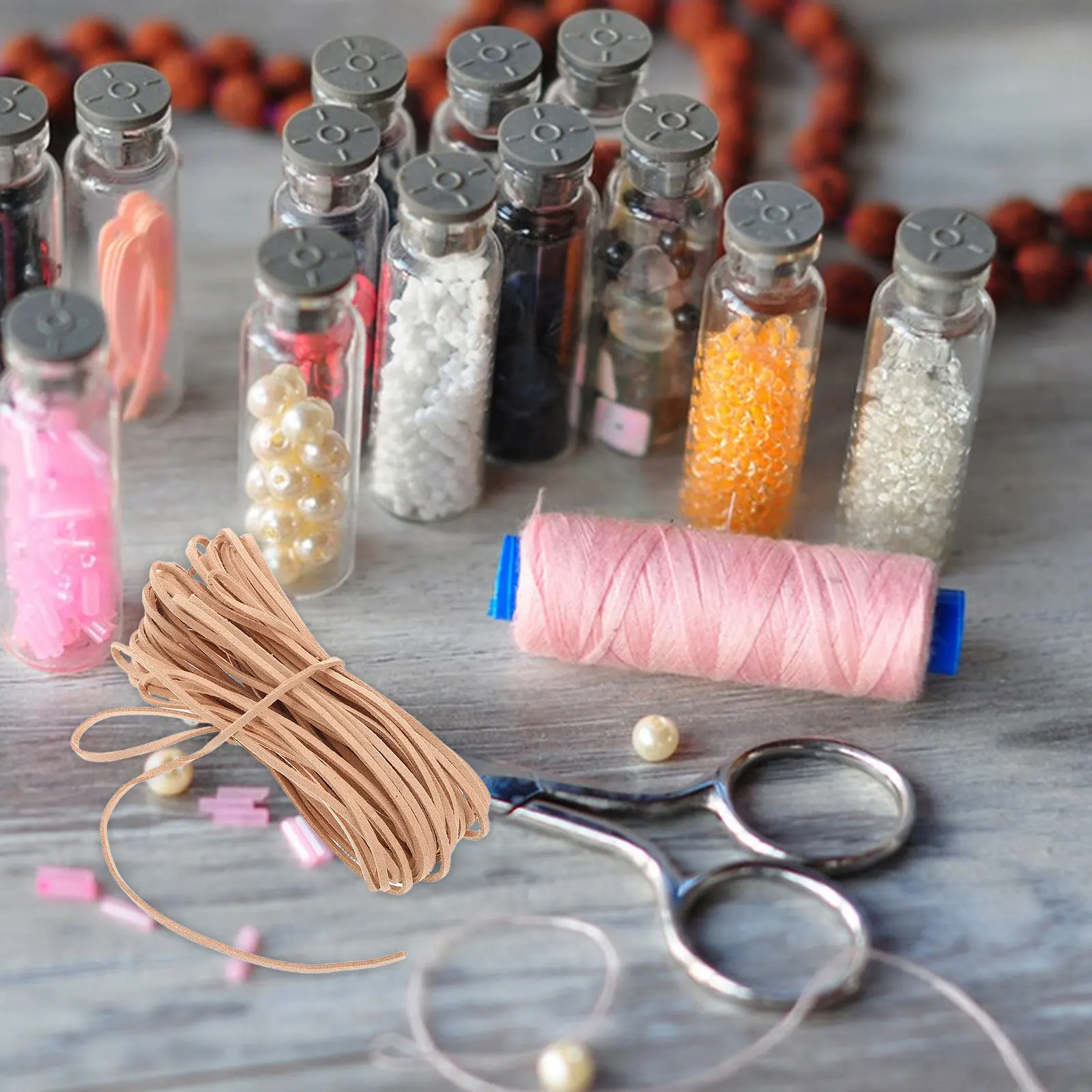 

5Pcs Faux Cord Necklace Bracelet Crafting Rope Soft DIY Jewelry Making Beading Craft Projects Faux Thread