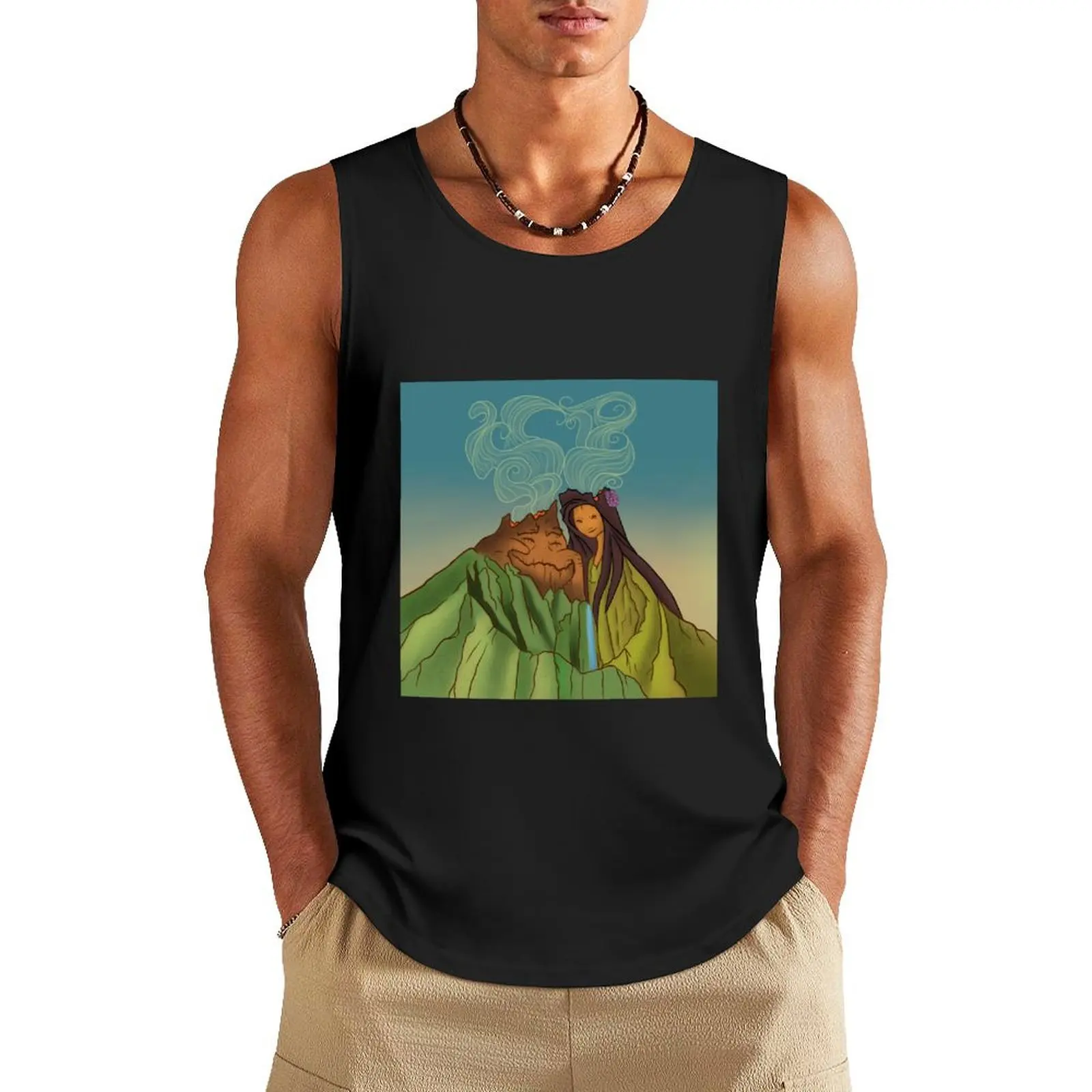 

I Lava you! Tank Top Men's sleeveless gym shirts Body man male top gym t-shirts