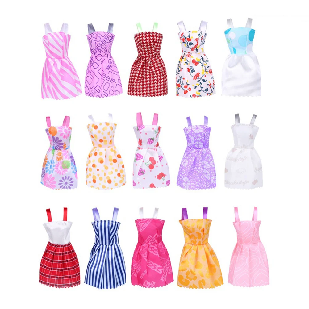 114PCS Random 98PCS Dolls Accessories+16PCS Doll Clothes Shoes Boots Mini Dress Handbag DIY Dollhouse Toy Accessories for Bar-ie