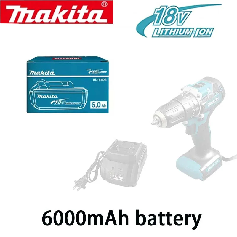 

Makita Original Lithium ion Rechargeable Battery 18V 6000mAh 18v Replacement Batteries DTW700 BL1860 BL1830 BL1850 BL1860B