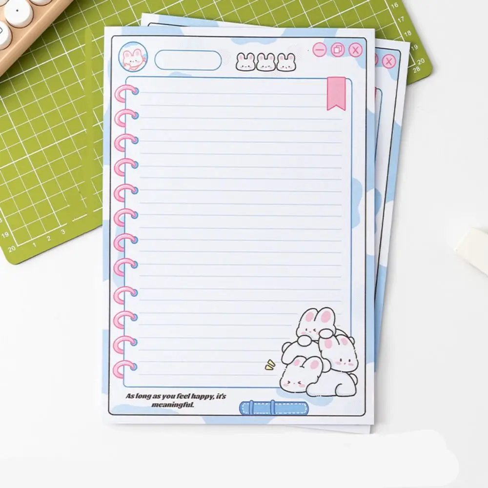 Fashion B5 Cartoon Memo Pad Rabbit Pandan Planner Stickers Thicken Morandi Writing Notepad Student