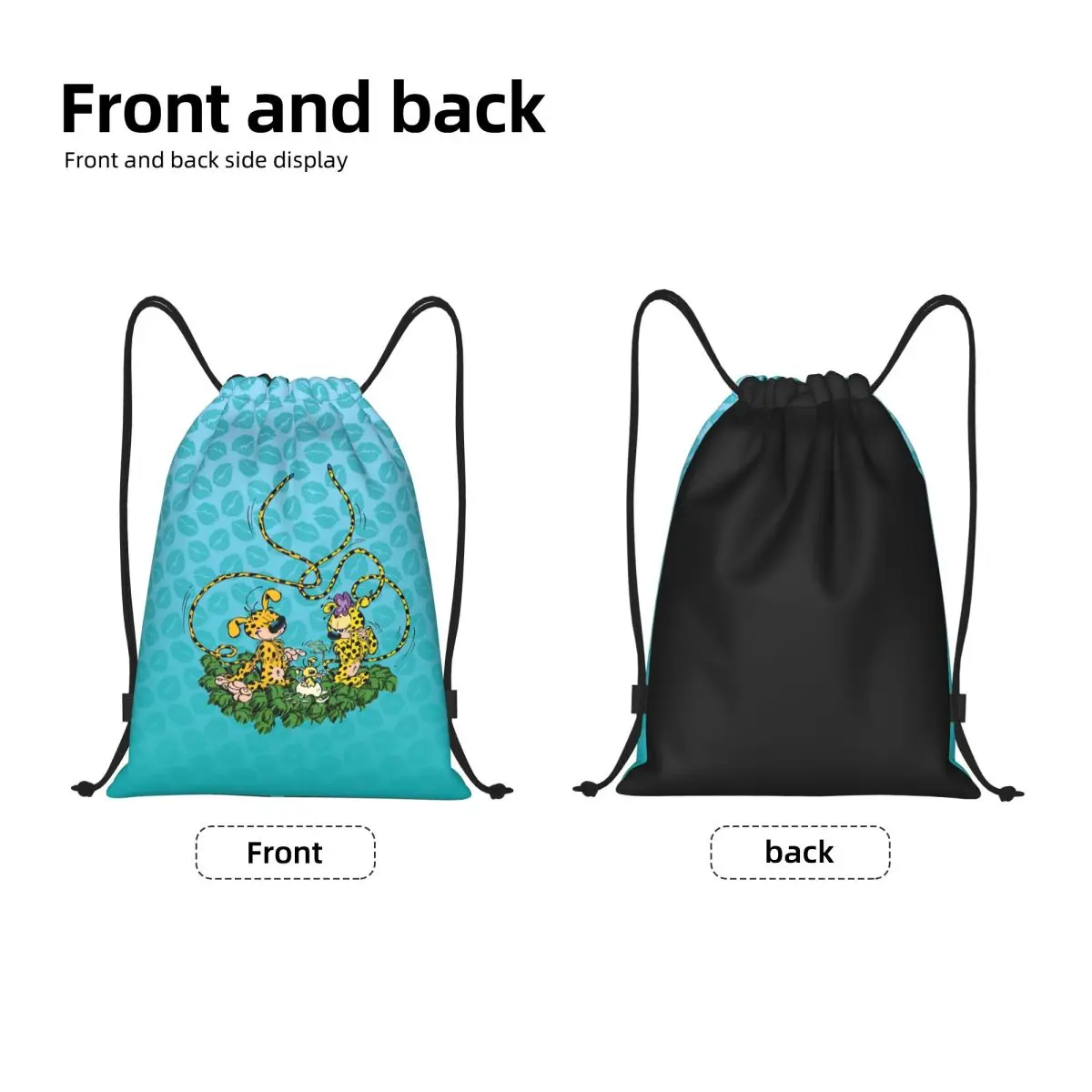 Marsupilami Popping Egg Drawstring Bag Women Men Portable Gym Sports Sackpack Belgian Animation Shopping Backpacks