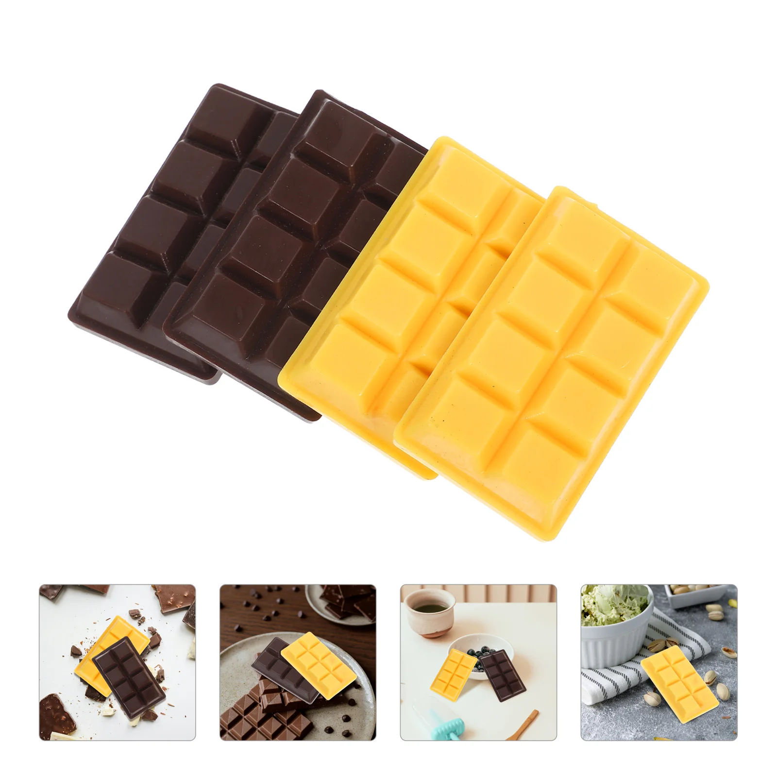 4 pezzi ornamenti di cioccolato simulati modelli di dessert finti in resina decorazioni puntelli per foto decorazioni per cioccolato sfuso display ristorante