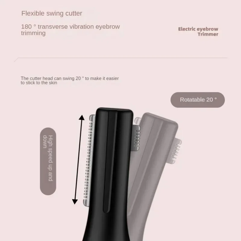 Rasoio sopracciglia elettrico Ricarica USB Automatico Donna Eye Brow Shaper Raschietto per sopracciglia Raschietto per sopracciglia elettrico da donna portatile