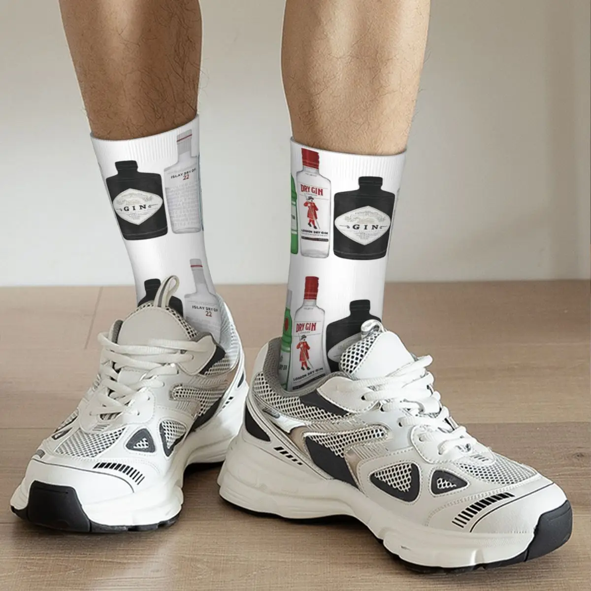 زجاجات الجن جوارب توضيحية جوارب هاراجوكو الممتصة للعرق طوال الموسم جوارب طويلة إكسسوارات لعيد الميلاد للرجال والنساء