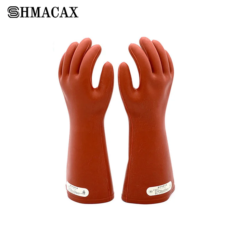 

1 Pair Anti-electricity Protect Professional 12kv High Voltage Electrical Insulating Gloves Rubber Electrician Safety Glove 37cm