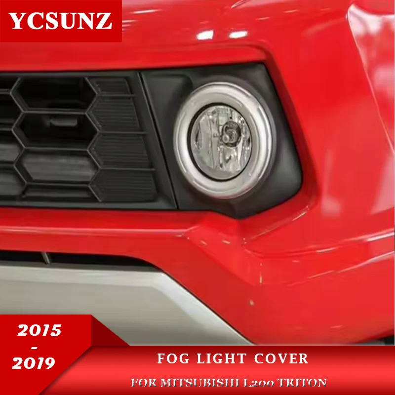 ABS Fog Light Cover Trim For Mitsubishi L200 Triton 2016 2017 2018 2019 Double Cabin Car Accessories YCSUNZ