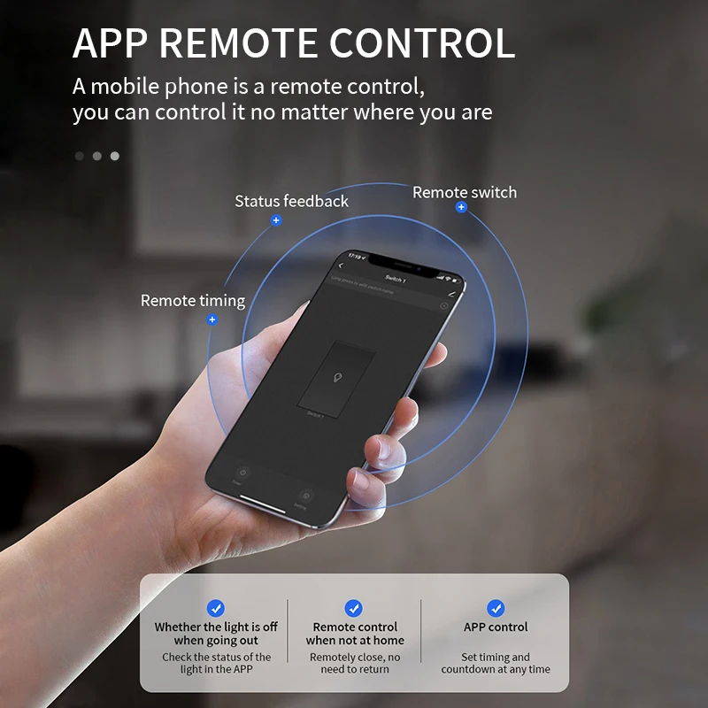 QNCX 16A Wifi Switch Mini 2-Way Control Smart Switch Works With Alexa Google Home Support Smart Life APP Timer Breaker Module image 2