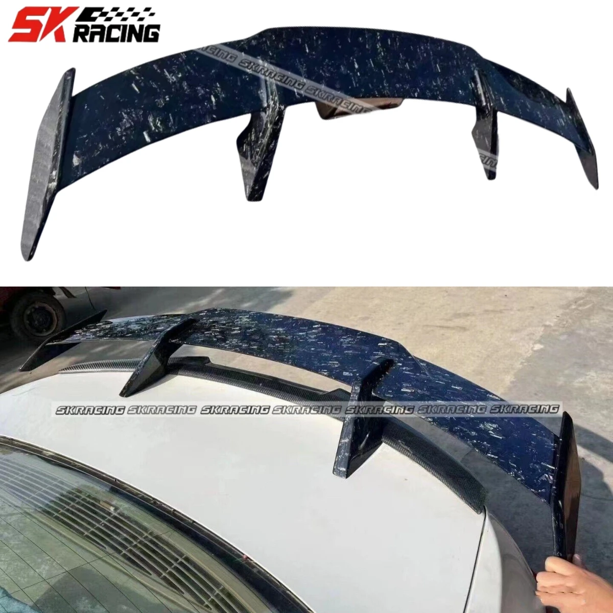 

New GT-Style Real Forged Carbon Fiber Rear Trunk Spoiler Tail Racing Wing Fit For Hyundai Genesis Coupe 2010-2016 Decorative Kit