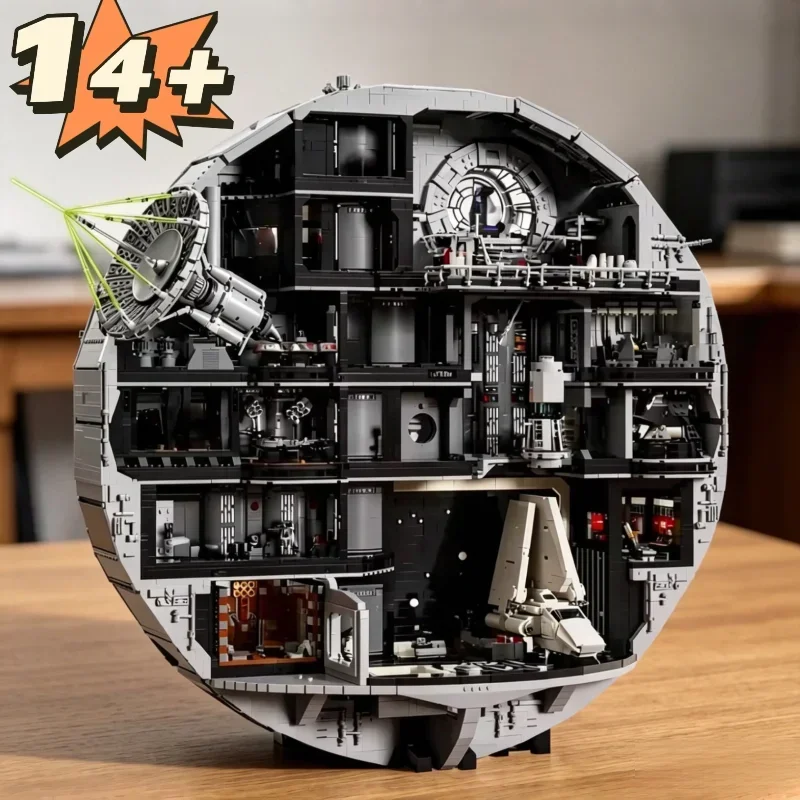 Ultimate Collector Series Todesstern-Bausteinmodell 9023 Teile Detailliertes Desktop-Dekor DIY-Bastelset Geburtstagsgeschenke für Erwachsene