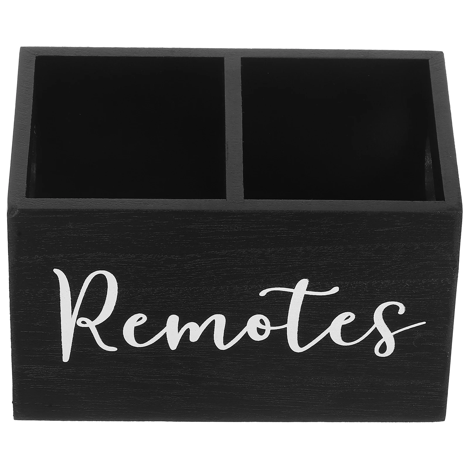 

Remote Control Storage Box Organizer Basket Wooden Holder for Table Couch Controller