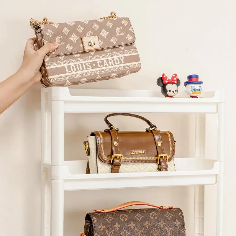 Household door rear crack rack floor layered bag rack storage leather bag finishing display rack