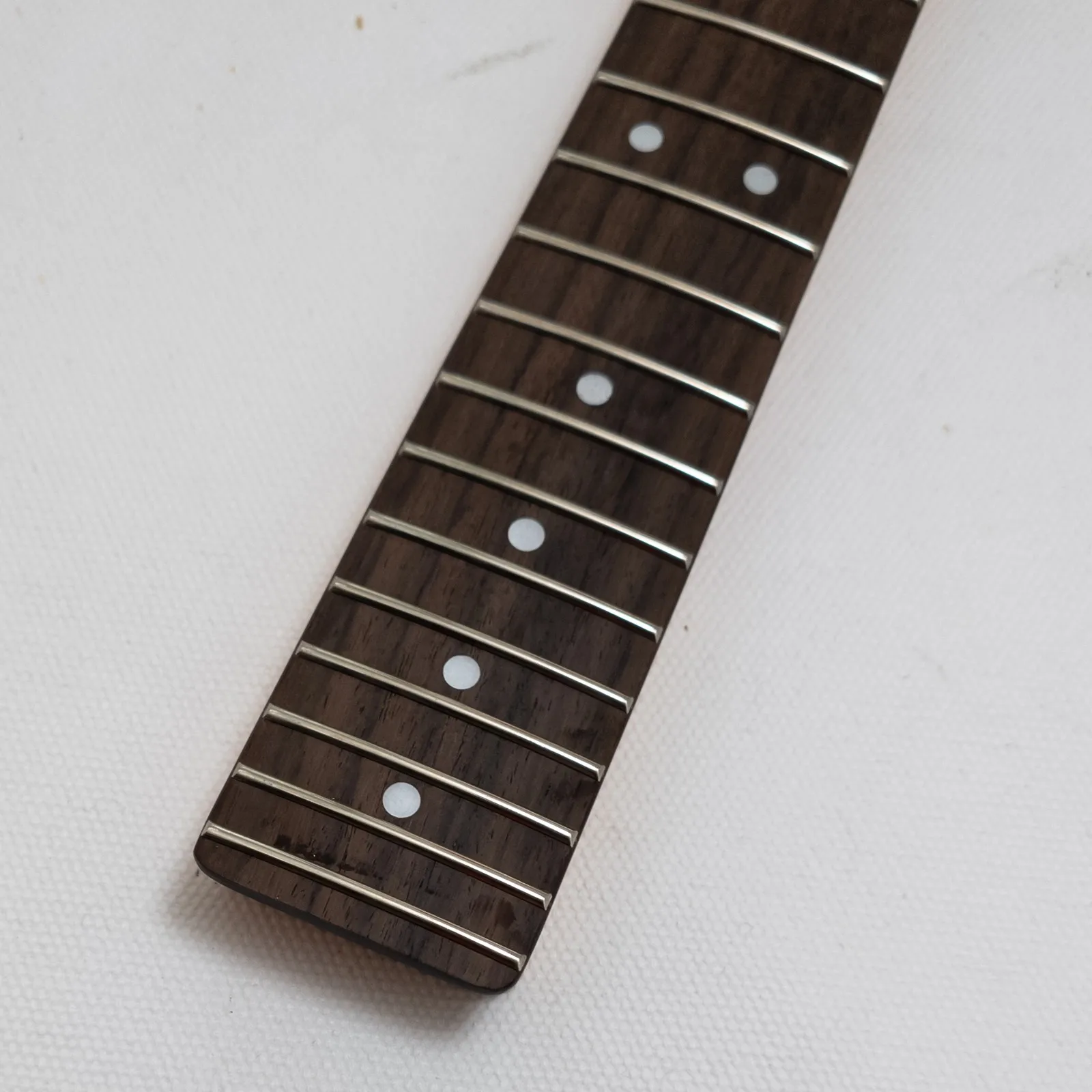 25.5 Inch Maple Guitar Neck Rosewood Fingerboard Matte Finish 22 Medium Jumbo Frets Modern C Bone Nut