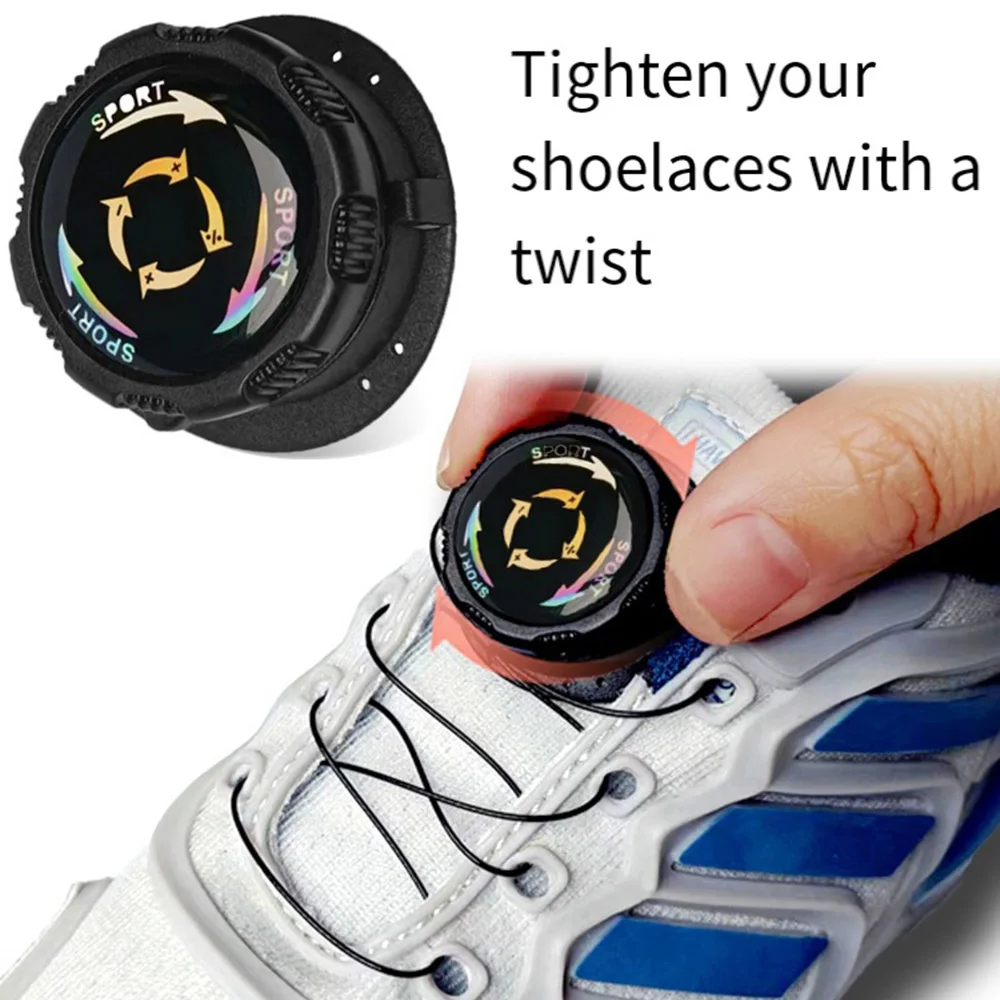 1pair Rotating Metal Wire Swivel Automatic Buckle Rope Sneaker ShoeLaces For Kids Adult No Tie Shoe Laces Quick Lock Shoestrings