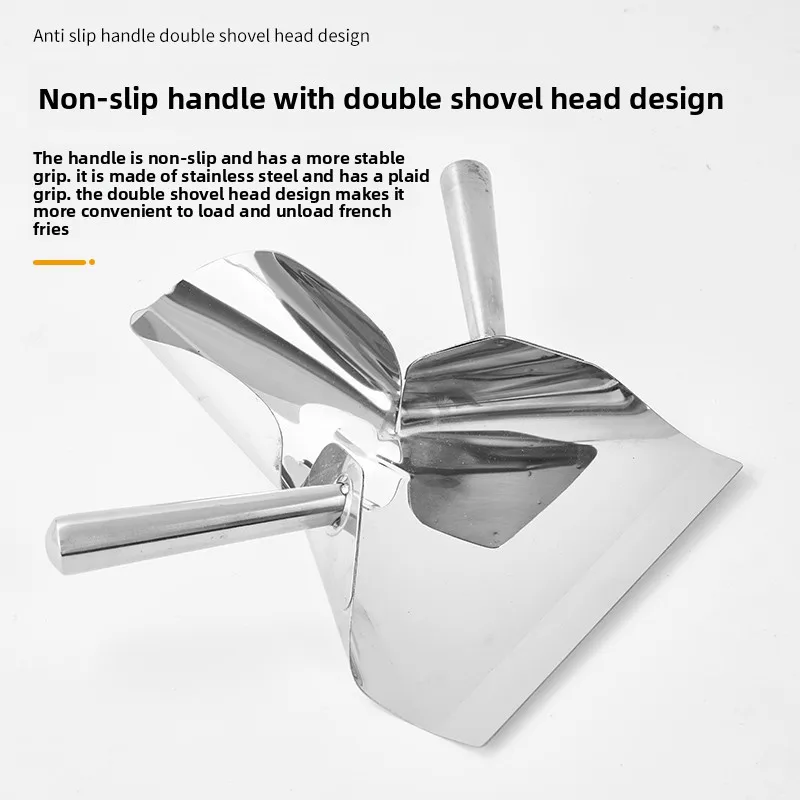 YJQ stainless steel salt crispy chicken duck beak spoon catering chicken chops packing pans food shovel