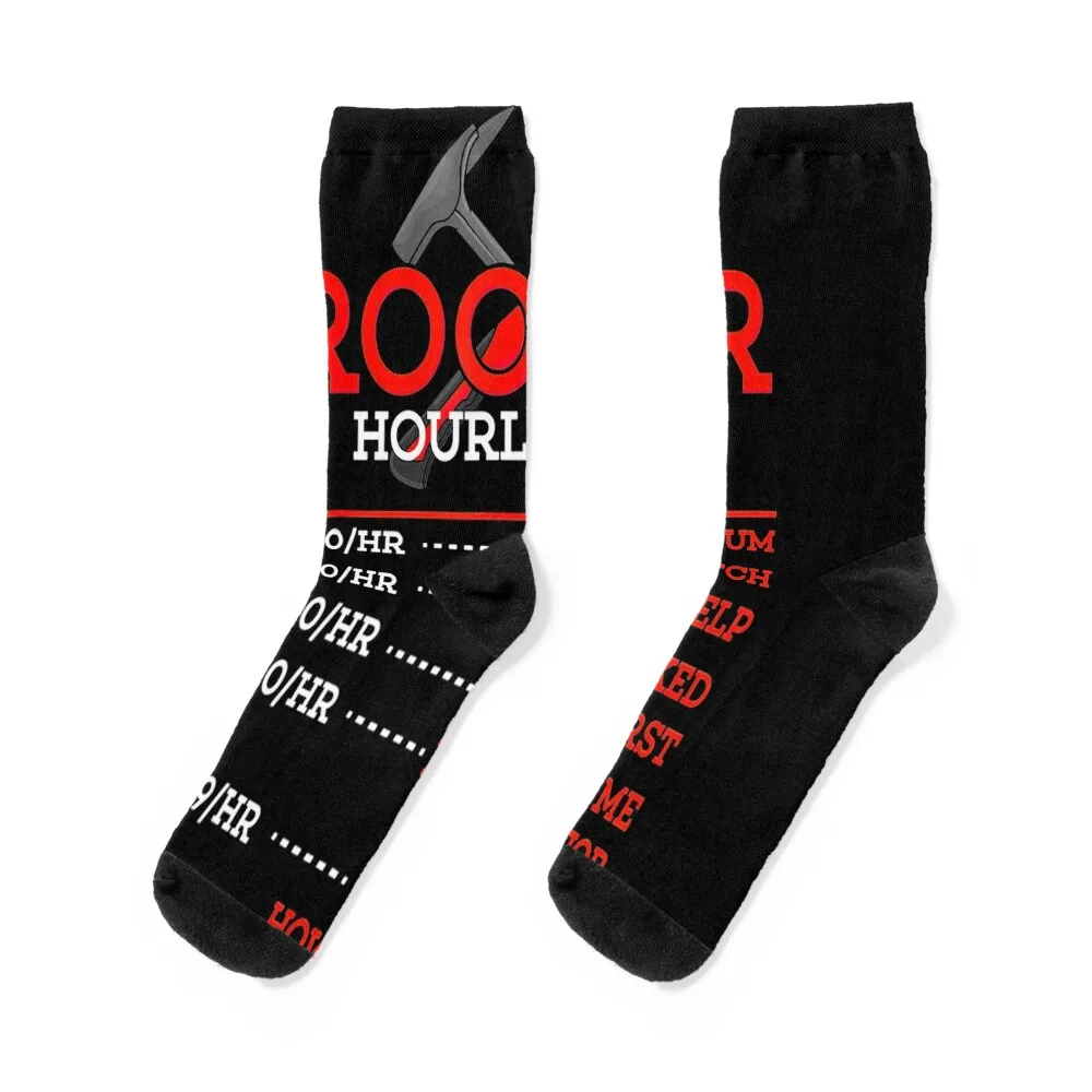 

Roofer Hourly rate- for roofing lovers Socks funny sock crazy hiking heated Men Socks Luxury Brand Women's