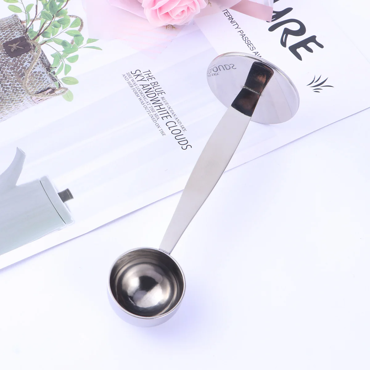 

10G Coffee Measure Spoon Stainless Steel Tamper Scoop for Espresso Ground Cocoa Protein Tea Tamping Tool Coffee Measure Spoon