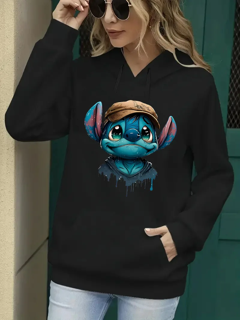 Stitch Disney Hoodie Women\'s Sweatshirts Y2k Clothes Woman Clothing Hoodie Y2k Sweatshirt Kawaii Stitch Cute Long Sleeve Hoodie