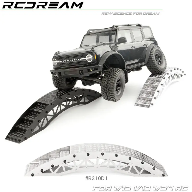 RCDream 1/12 1/18 1/24 RC Crawler Car Obstacle Kit Single Side Bridge Cross Axle Steep Slope Arch Bridge For RC Training Scene