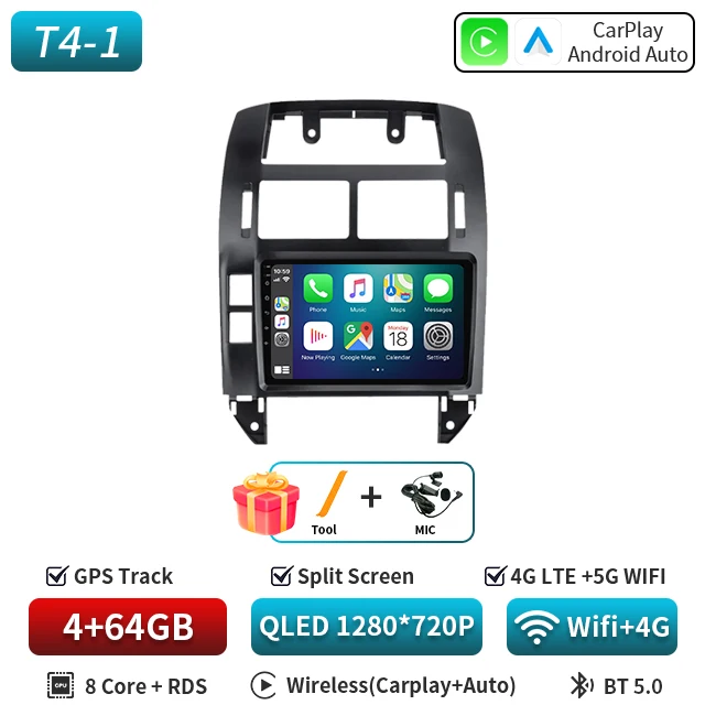 Voor Volkswagen Polo Mk4 2001-2011 Android Autoradio Multimedia Speler Carplay Auto Stereo GPS Navi 2din DSP Head Unit 5G DVD