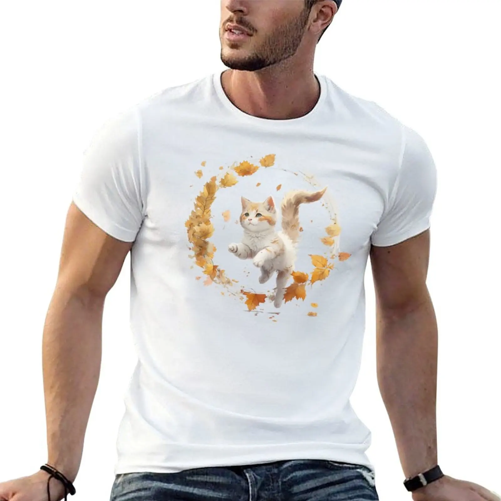 

Garland Cat Cute T-Shirt man t shirt designer t shirt man plain man t shirts for men T-shirt