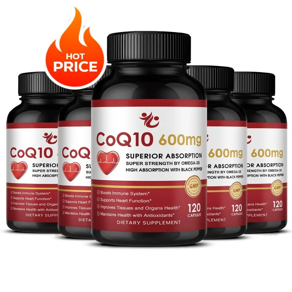 CoQ10 600mg Softgels, Supplements Support Heart Health, Cardiovascular Health, Immune System & Cellular Energy Production