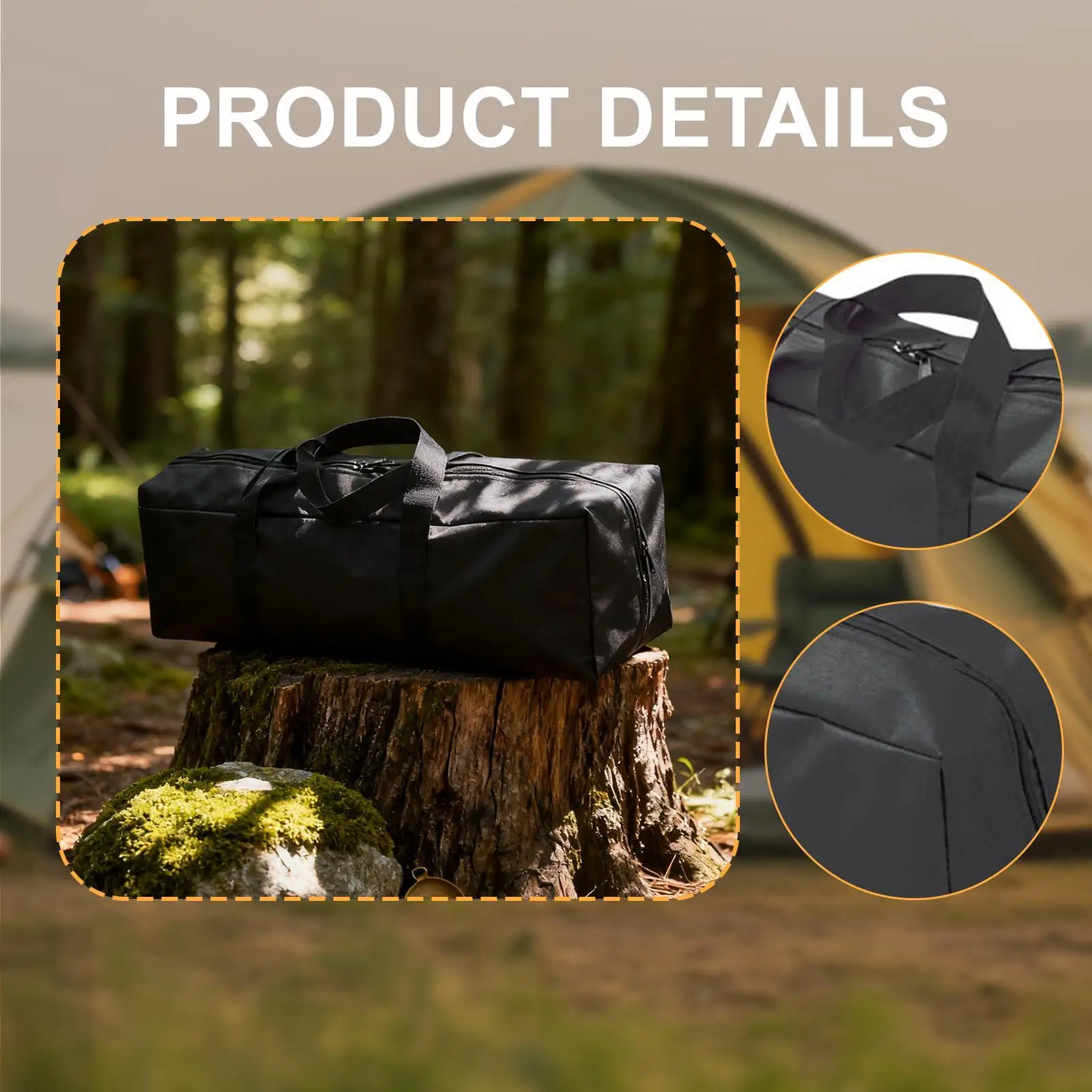 Folding Tent Replacement Pole Carrying Case Oxford Fabric Camping Accessory for Backpacking Travel