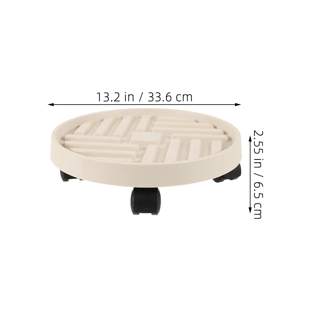 Rolling Flowerpot Tray with Wheels Plant Tray PP Material Smooth Moving Planter Plant Mover for Indoor Outdoor Garden