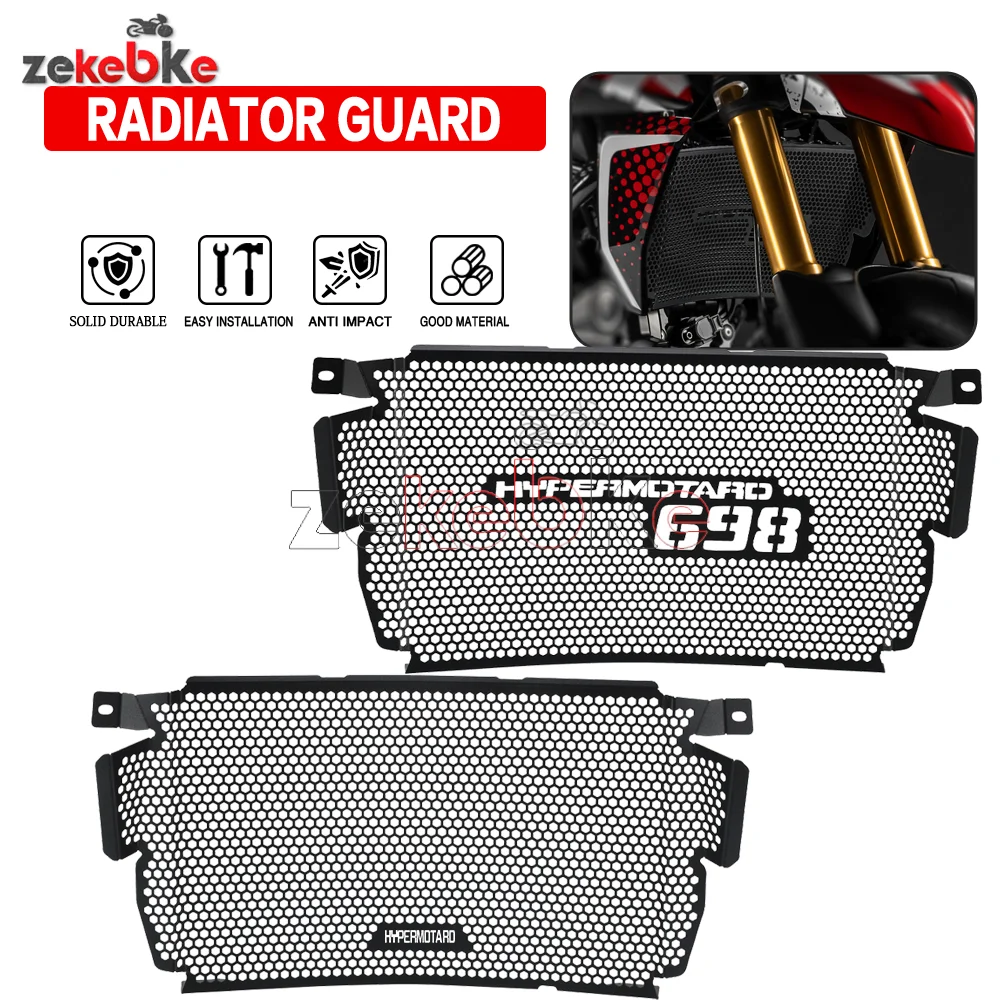 

For Ducati Hypermotard 698 Mono RVE 2024-2025-2026 CNC Motorcycle Accessories Radiator Protection Grille Guard Protector Cover