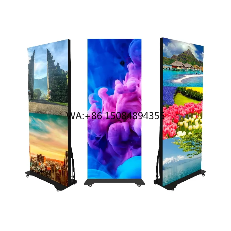 

Foldable LED Poster Screen P1.25 1.53 P1.86 P2 P2.5 LED Display for Mall Advertising Digital Signage Screen