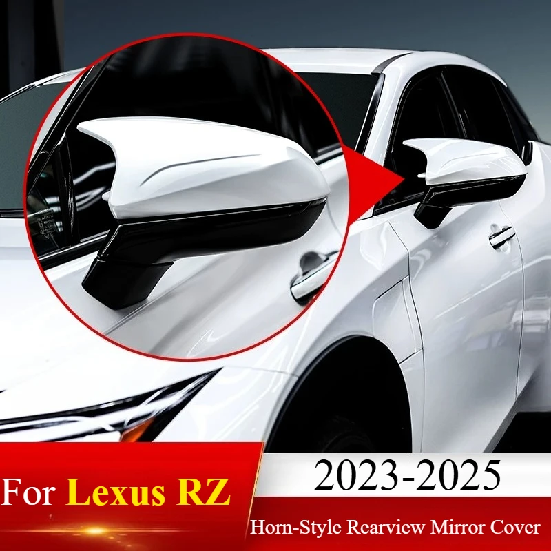 For Lexus RZ450e/RZ300e 2023-2025 Bull‑Horn Side Mirror Cover TRD‑Style Anti‑Scratch Decor Cap Durable Exterior Mod Accessories