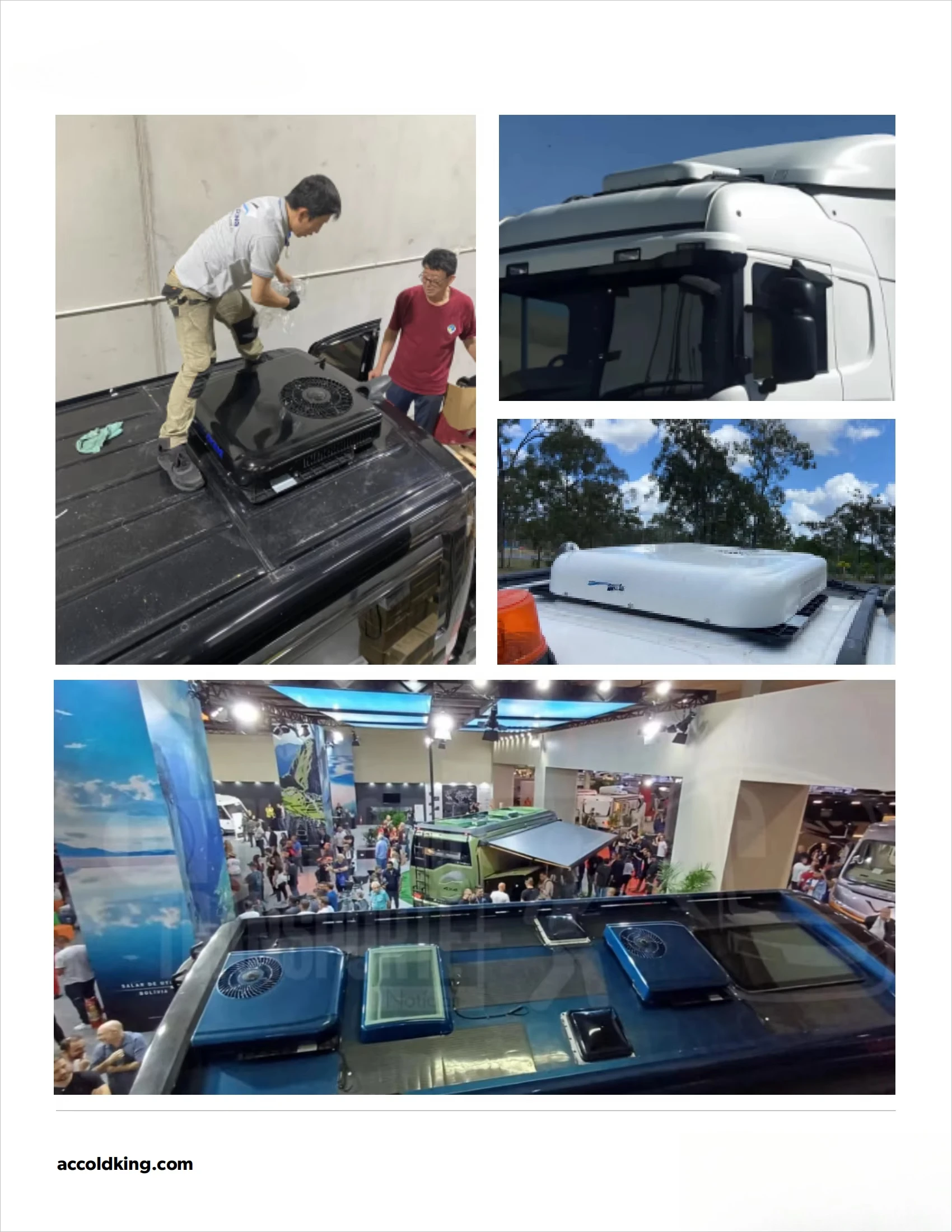 مكيف هواء موفر للطاقة 12 فولت تيار مستمر لوقوف السيارات على السطح لـ RV/الشاحنة #6