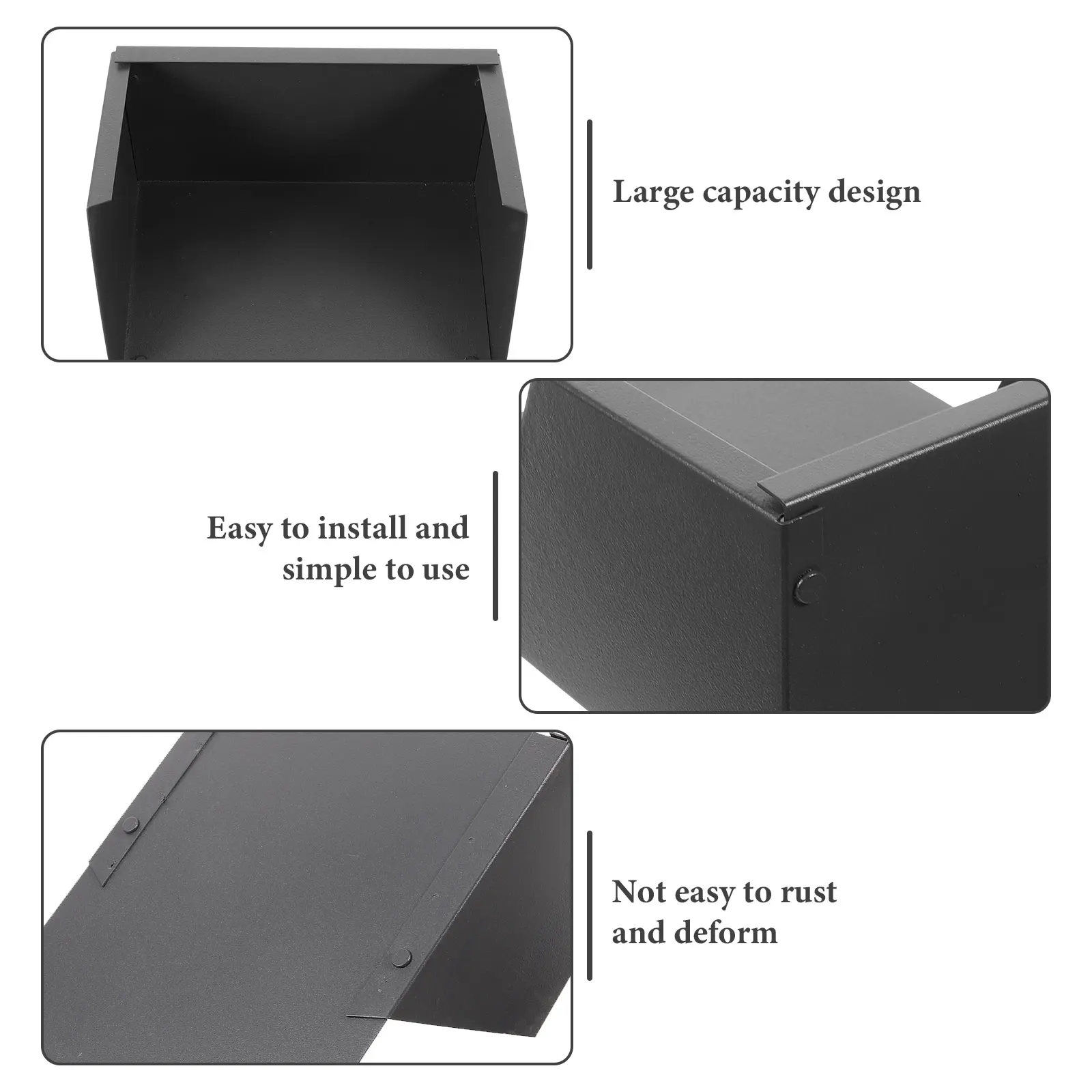 

Aluminum Alloy Drain Downpipe Splash Block Gutter Dustpan Large Capacity Extender Dark Grey Durable Rust Resistance Outdoor