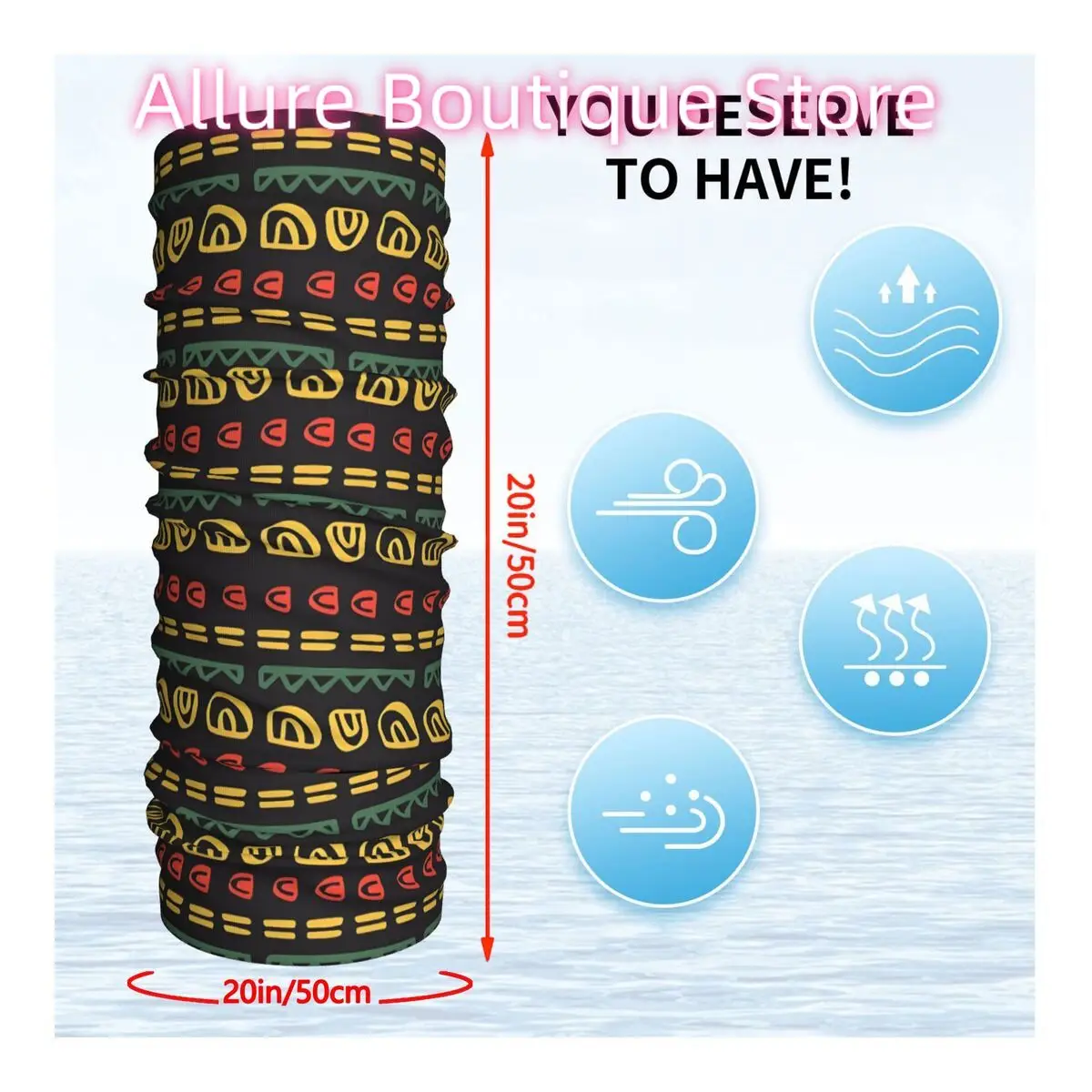 الأناقة العرقية باندانا غطاء الرقبة التفاف وشاح بالاكلافا ركوب الدراجات للجنسين الكبار تنفس