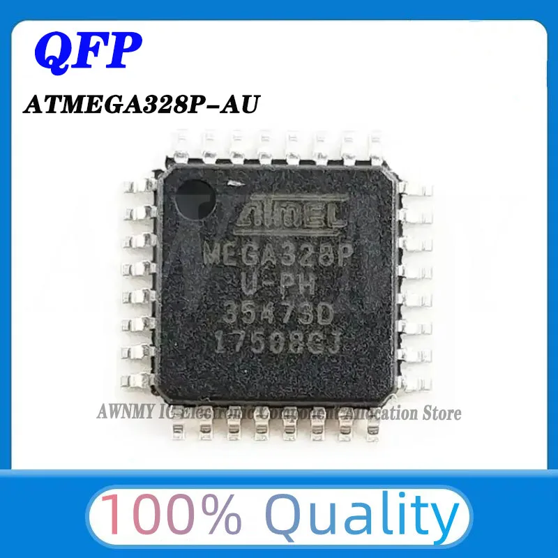 2Pcs-10cs/lot New Original ATMEGA328P-AU MEGA328P-AU MEGA328P 328P TQFP-32 32TQFP 8-bit microcontroller IC chip In stock