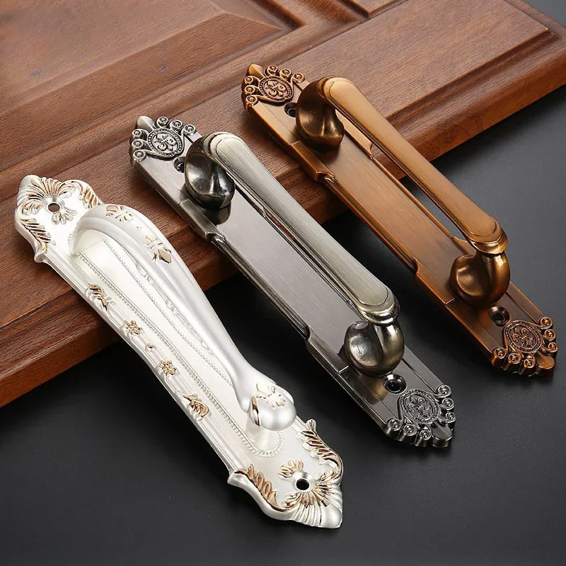 Archaize Copper Surface Install Door Handle European Restore Ancient Big Chest Handle Chinese Sliding Door Wood Door Handle