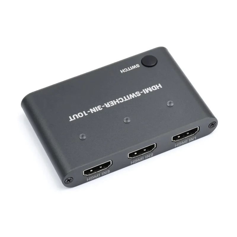 Waveshare HDMI 4K Switcher, 3 In 1 Out, One-Click Switch  Input Devices To Share One HDMI Screen, High-Resolution And Smooth