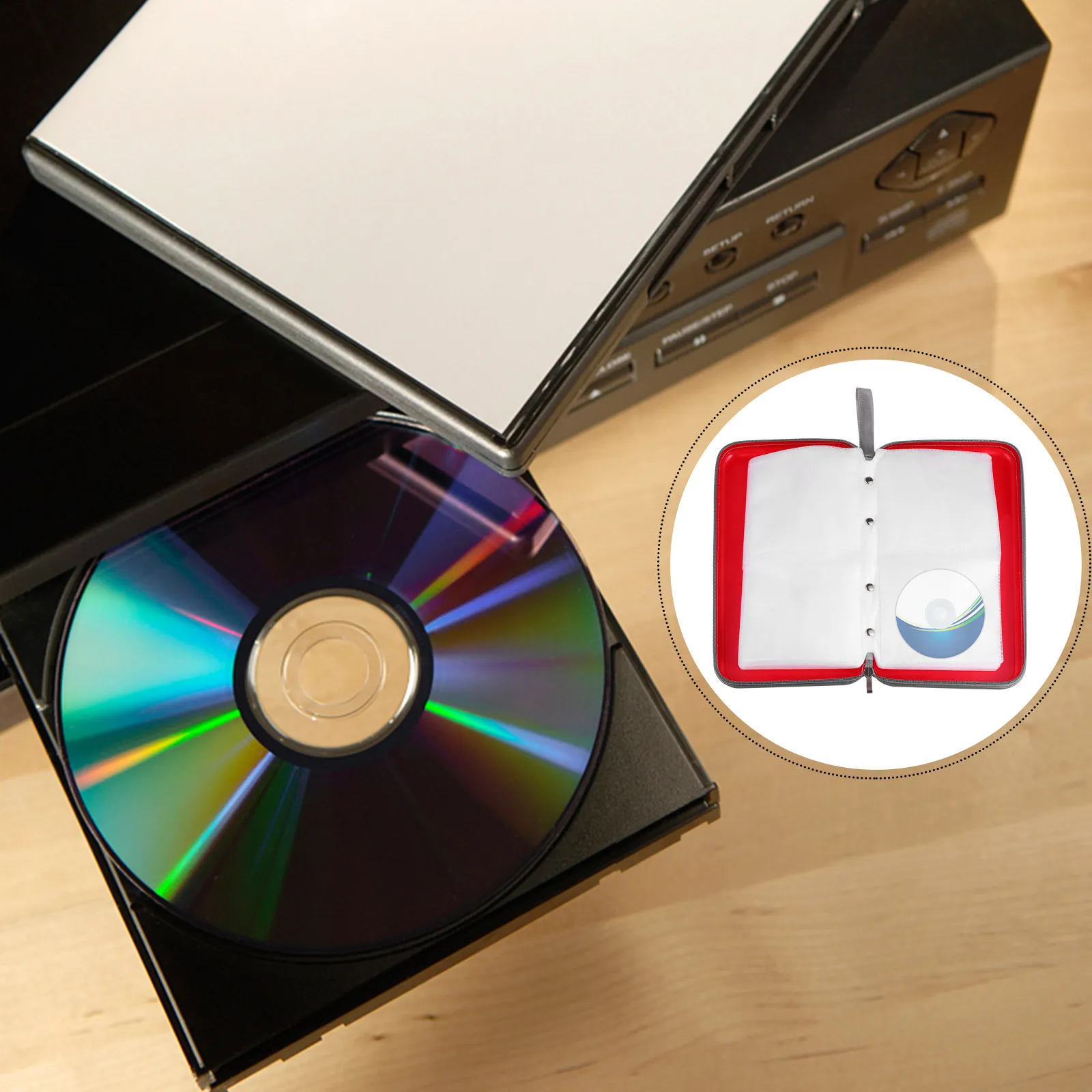 80 Disc Cd Storage Case Premium Plastic Dvd Storage Wallet Zipper Enclosure Scratch Proof Portable Travel Cd Protector Hanging