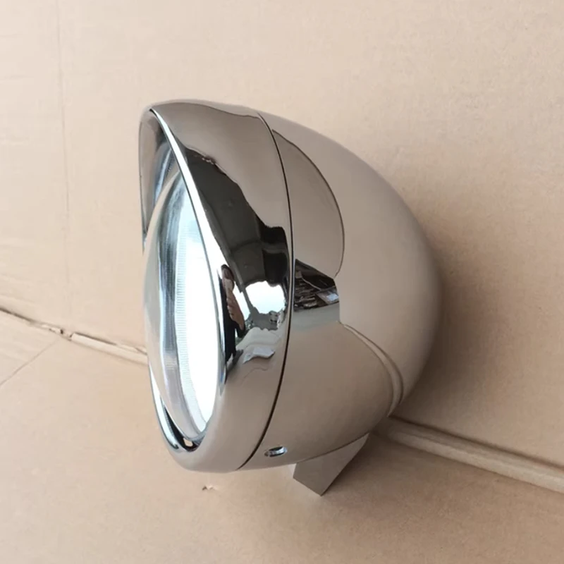 

Chromed Motorcycle Headlight for Haojue Suzuki Qingqi Jingcheng GZ125HS GZ150-A-E QJ150 HJ150 Custom Metal Front Round Lamp