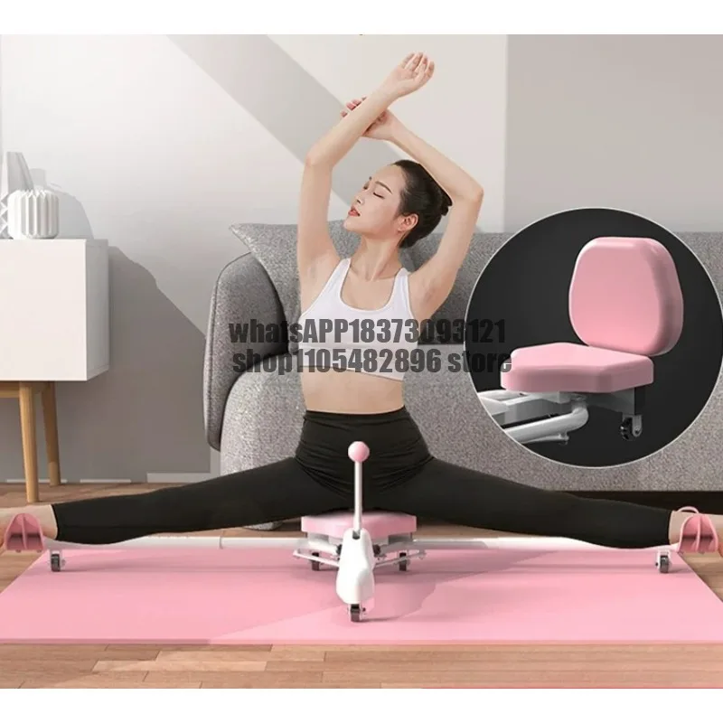 One-word horse trainer stretches, easily opens legs, presses legs, stretches and splits ligaments