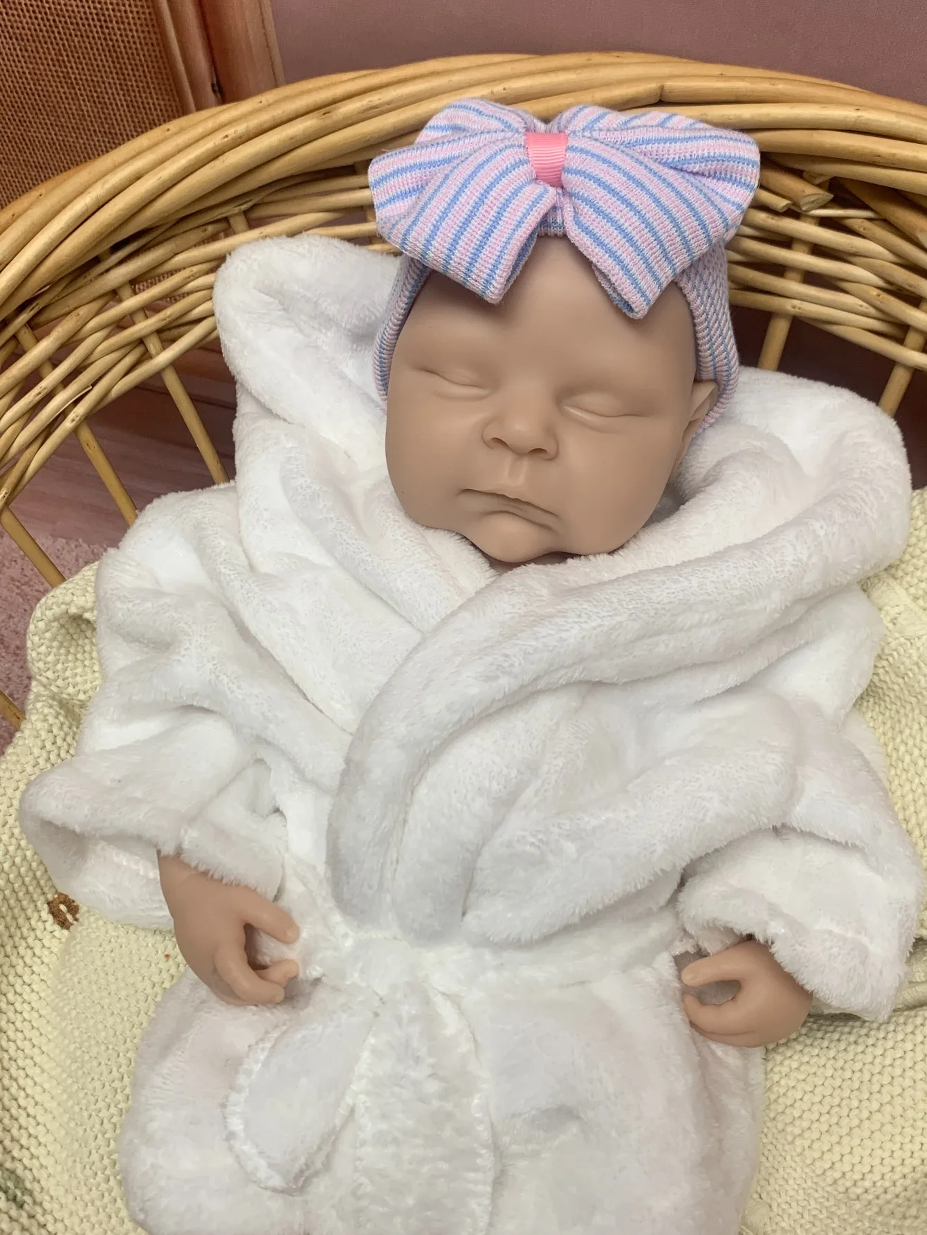 ชุดตุ๊กตาซิลิโคน Aizwa1 แบบเปิดปากได้ รูปทรงลูกพีช  แบบเต็มตัว  สำหรับประกอบเอง  ไม่ได้ลงสี  ตุ๊กตาซิลิโคนเด็กแรกเกิด  ตุ๊กตาเด็กผู้หญิง