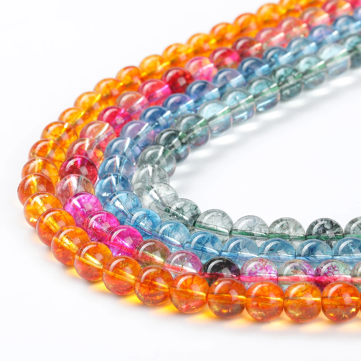 High Quality Synthetic Watermelon Color Crystal Bead Round Loose Spacer Beads For Jewelry Making DIY Bracelet Necklace Accessory