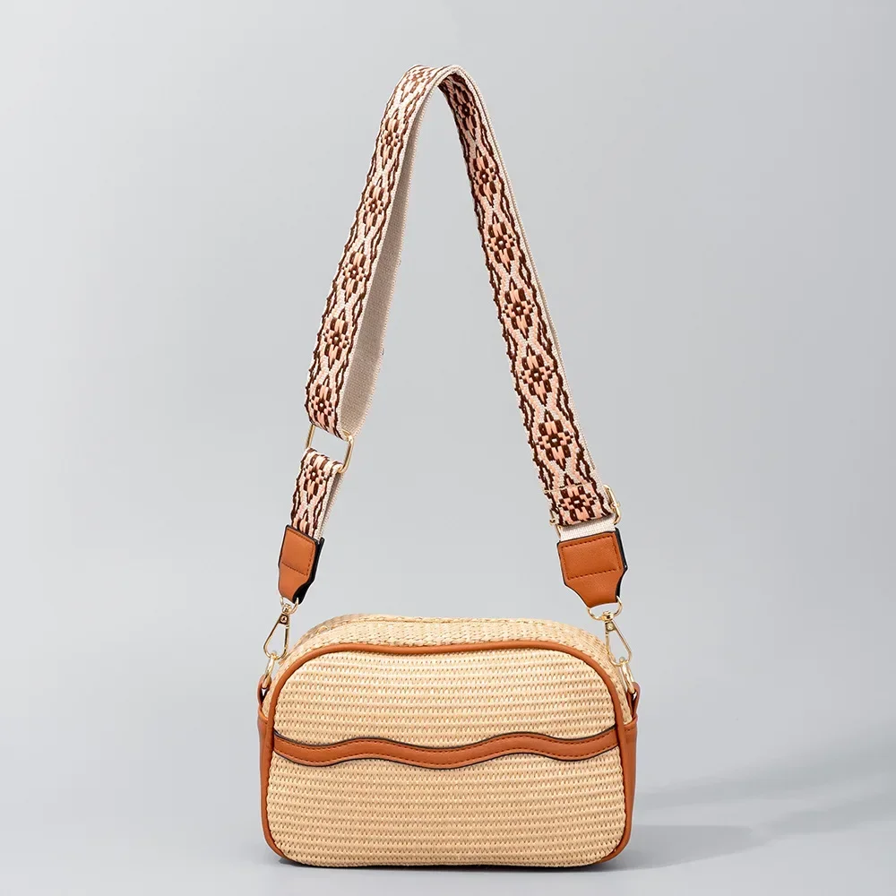 

Shoulder Bags for Women Beach Vacation Vintage Woven Bag 2025 Summer Straw Crossbody Bag